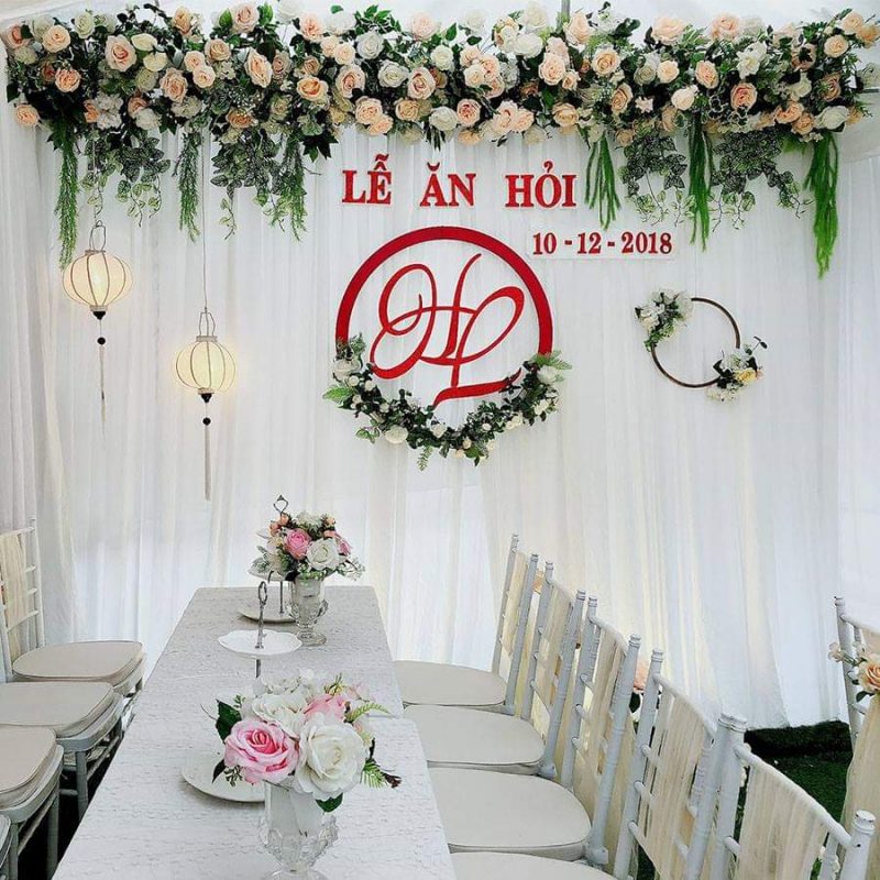 1 Mẫu phông rèm đám cưới mới nhất - Tổ chức sự kiện Hà Nội