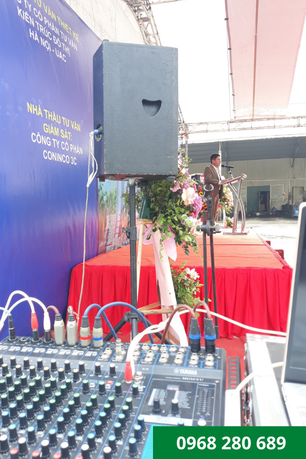 Cho thuê âm thanh tại lễ khởi công nhà hát trẻ của NSND Chí Trung